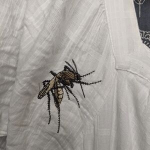 White Midi Mosquito Embroidered Party Dress Baby Shower Dress